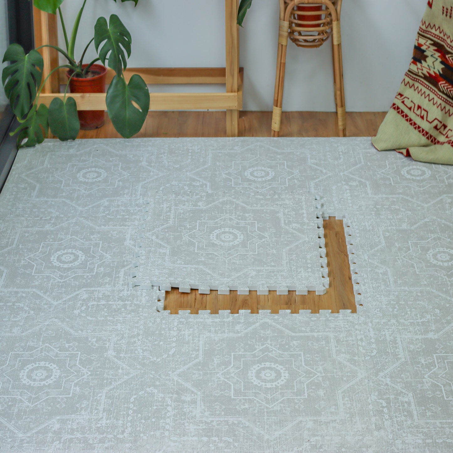 Damas Beige - Tapis de Jeu Puzzle en Mousse